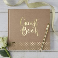 Gold Foiled Guest Book - Kraft Perfection